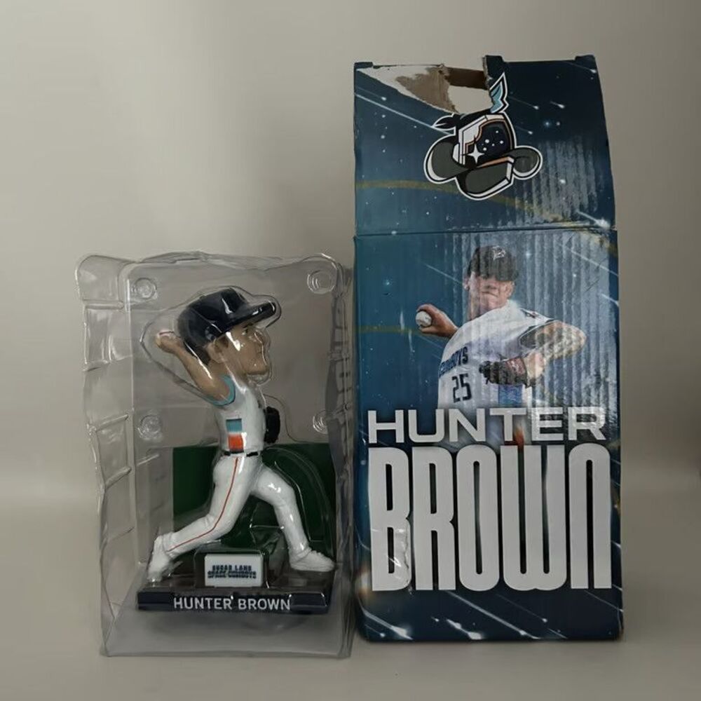 Hunter Brown Sugar Land Space Cowboys Bobblehead 2023 SGA Astros MiLB Set The